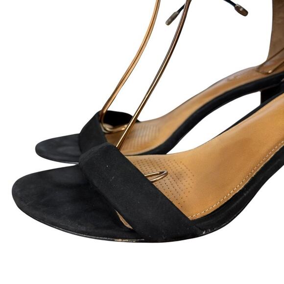 Corso Como Ankle Strap Chunky Block Heels Open Toe Leather Shoes Womens sz 11 - Picture 9 of 16